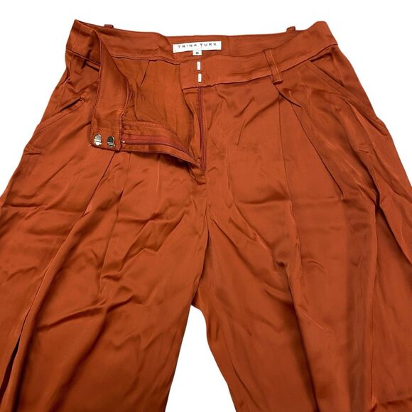 Trina Turk Indira Pant Wide Leg Cinnamon Women  Size 8 - Picture 5 of 16